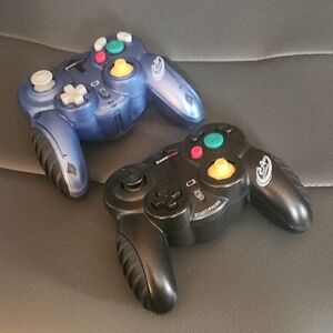 Wireless Game Controllers - Black and Blue
